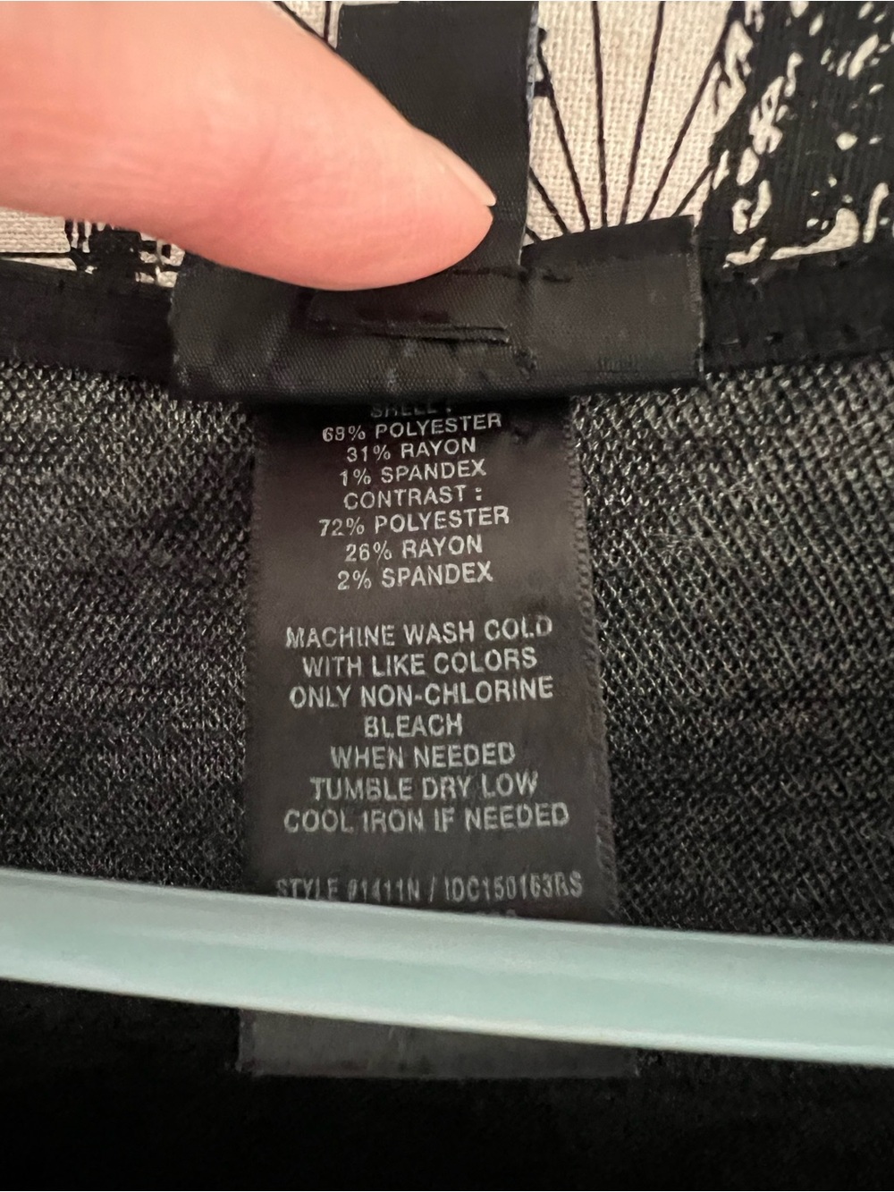 7 for $30 Enfocus Studio Black Dress with Gray Label Detail - Picture 6 of 7